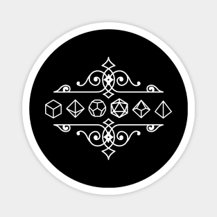 Polyhedral Dice Icons RPG D20 Magnet